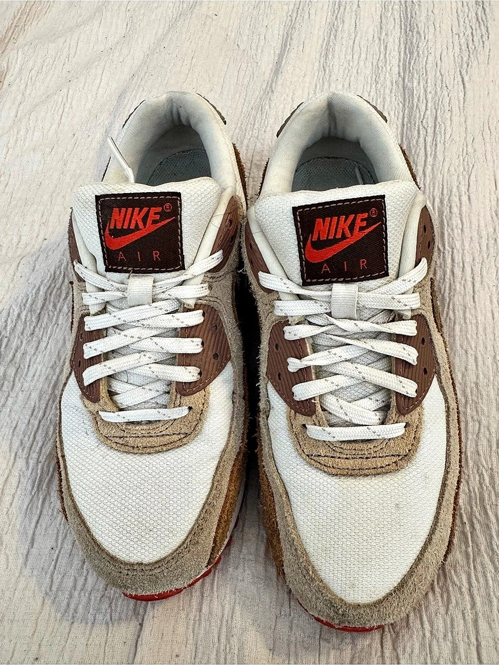 Nike Air Max 90 SE Brown Snakeskin Sneakers White & Brown